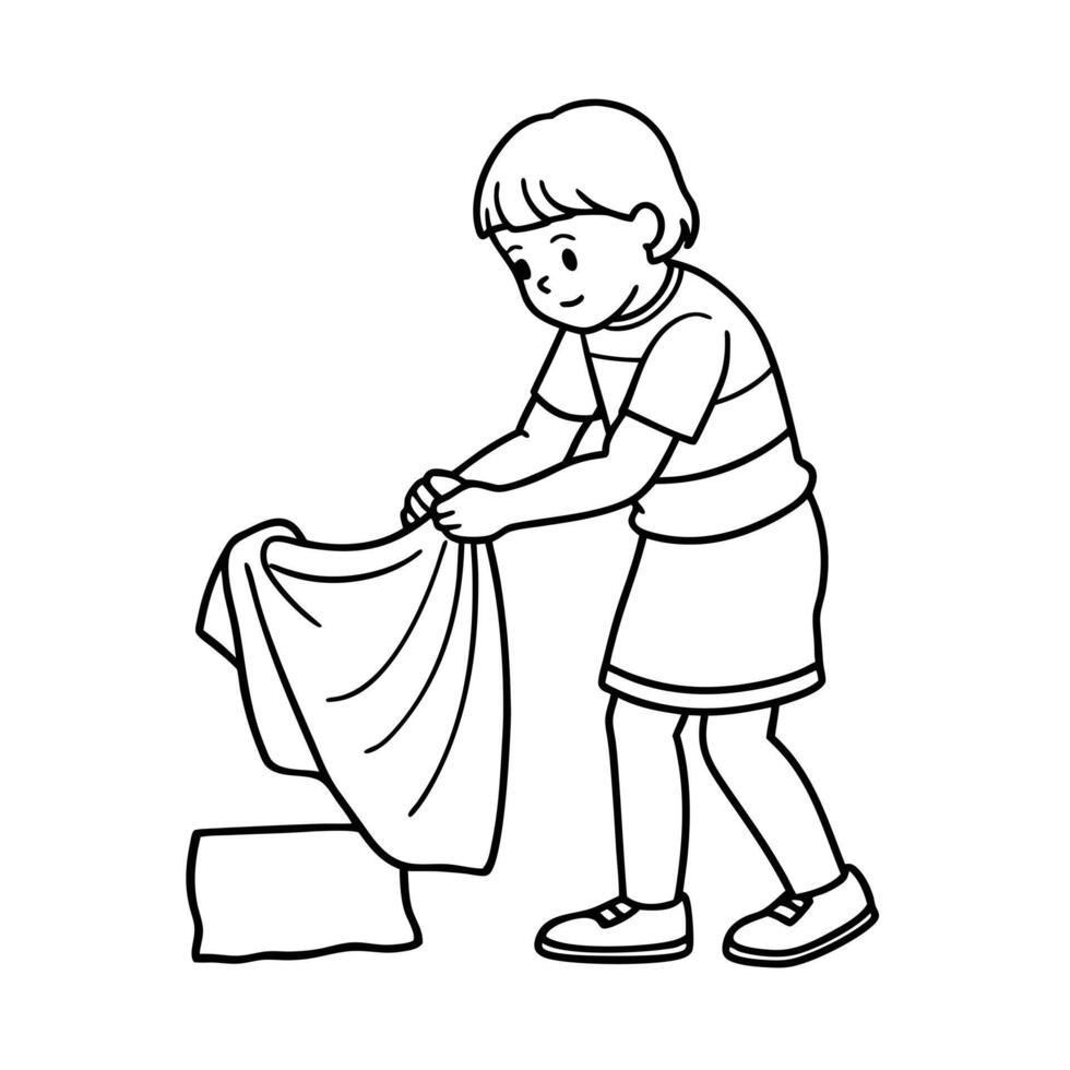 Acts of care coloring pages vector