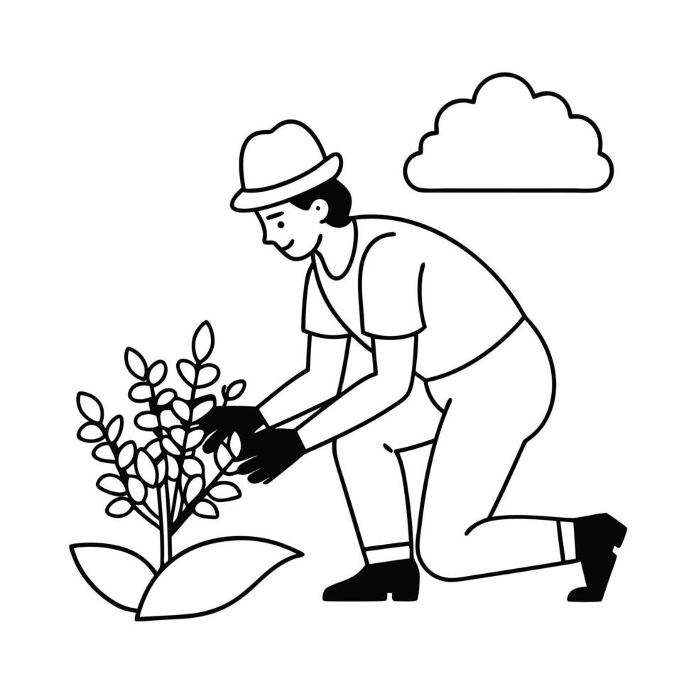 Acts of care coloring pages vector