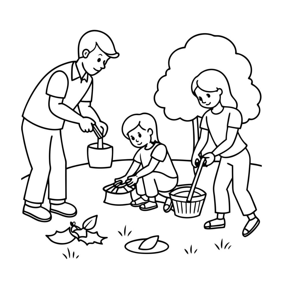 Acts of care coloring pages vector