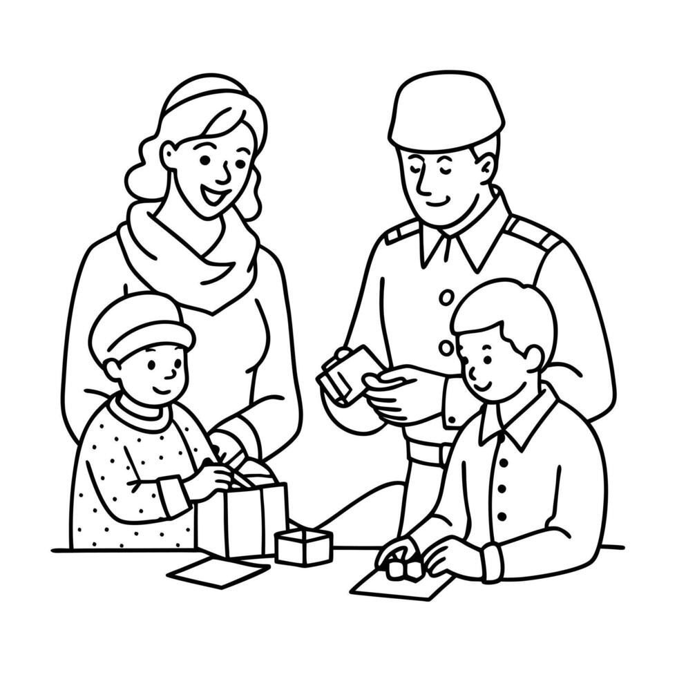 Acts of care coloring pages vector