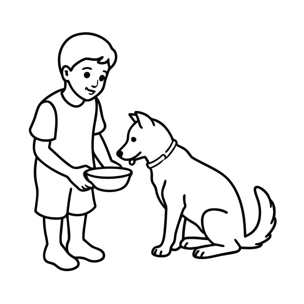Acts of care coloring pages vector
