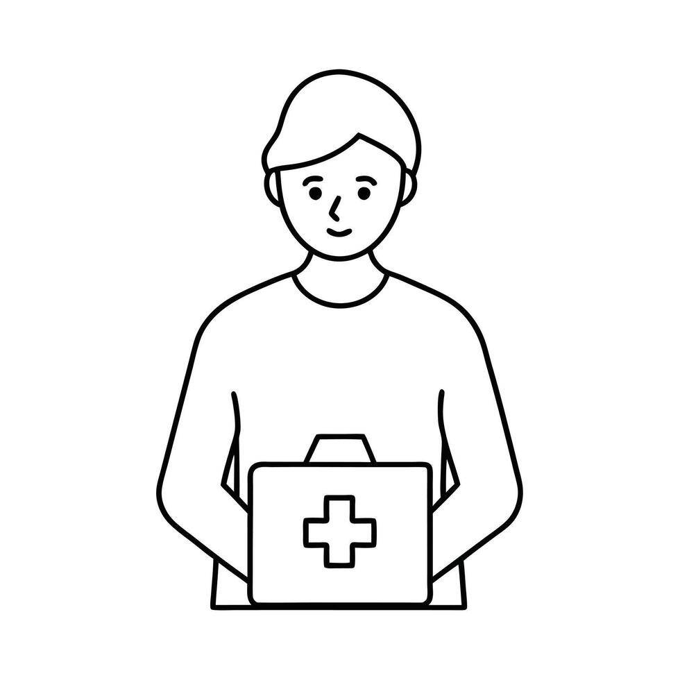 Acts of care coloring pages vector