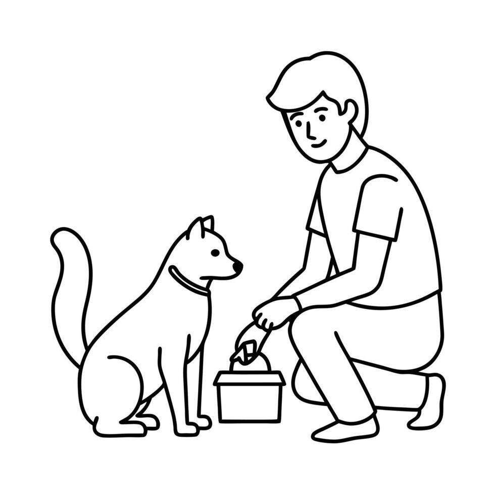 Acts of care coloring pages vector