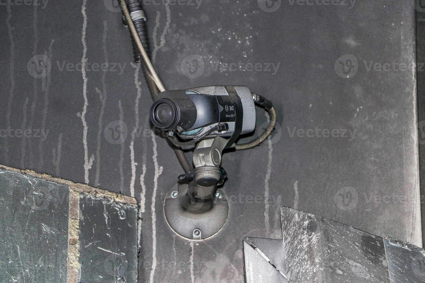 Security Camera Mounted on Wall photo