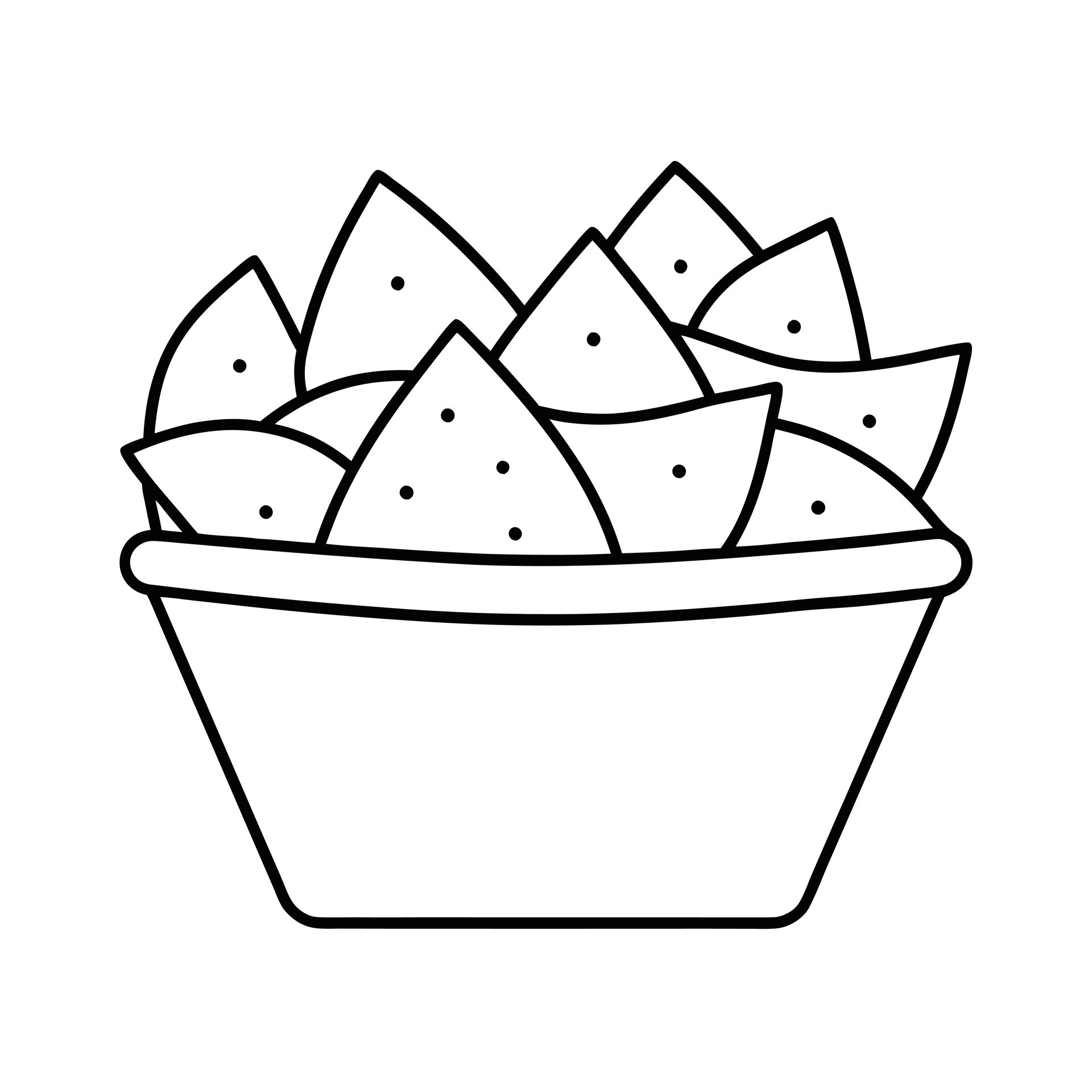 Mexican food coloring pages Hand - Mexican Food Coloring Pages Hand Drawn Illustration Isolated On White Background Vector