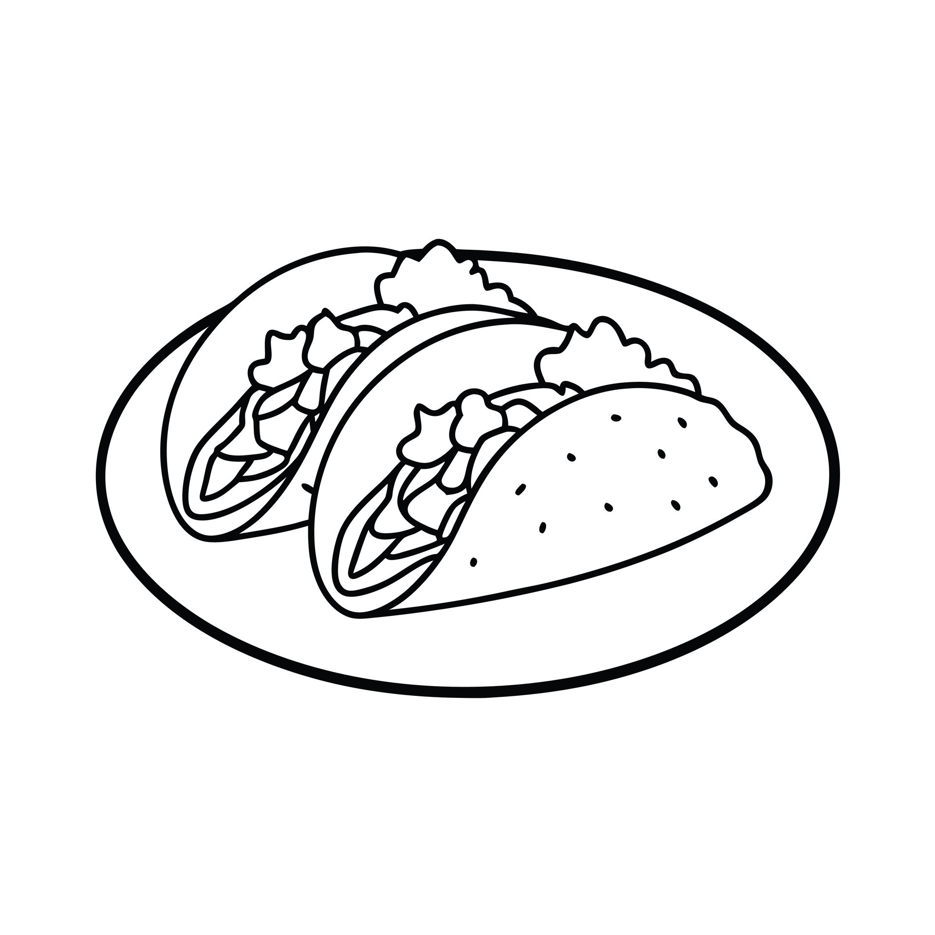 Mexican food coloring pages 47850257 Vector Art at Vecteezy
