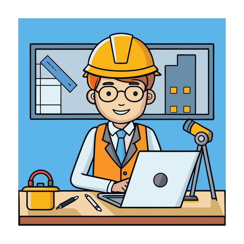 People working Sketch Hand drawn single line art coloring page vector