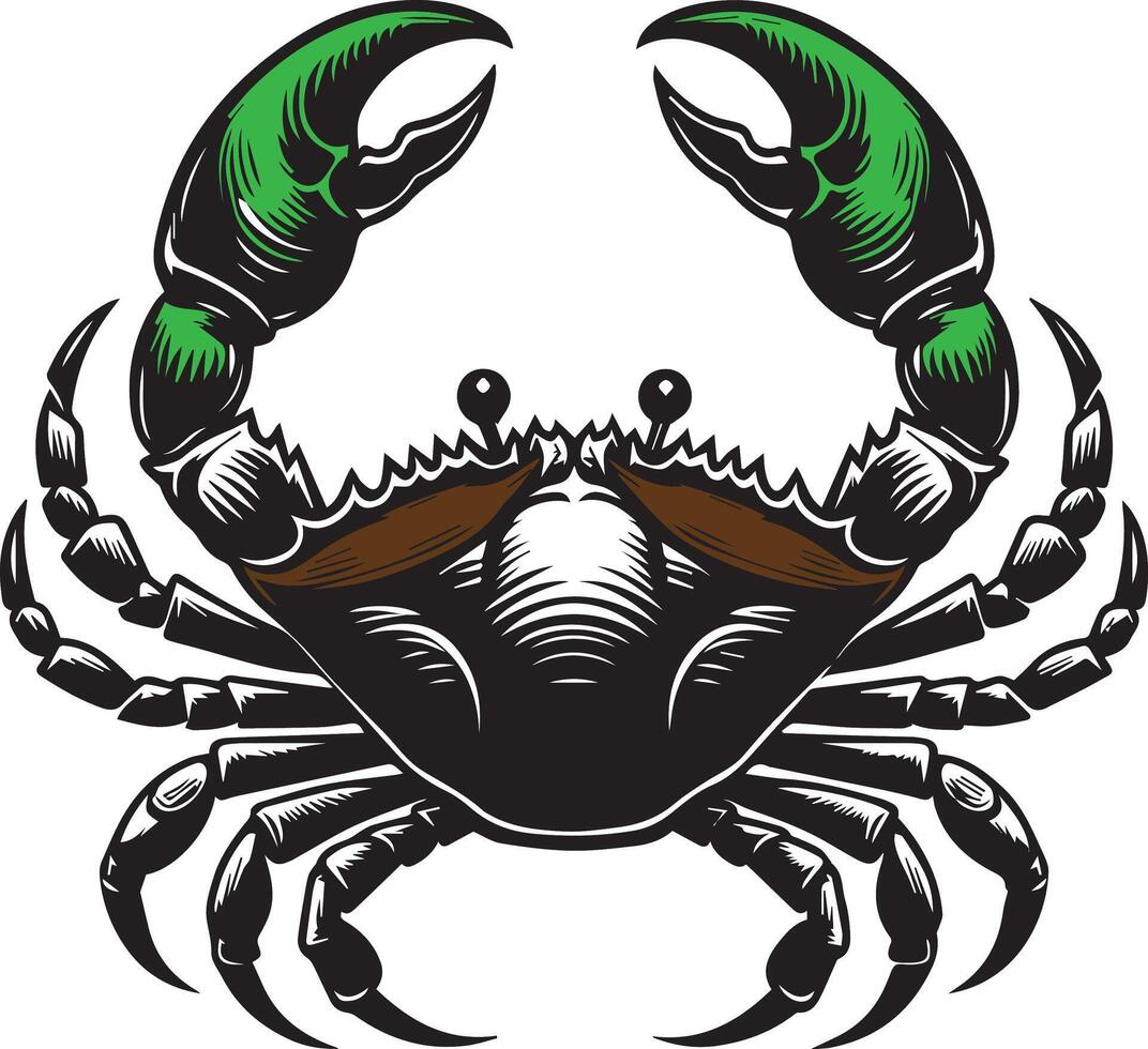 True crabs design silhouette art work EPS file, Generator AI vector