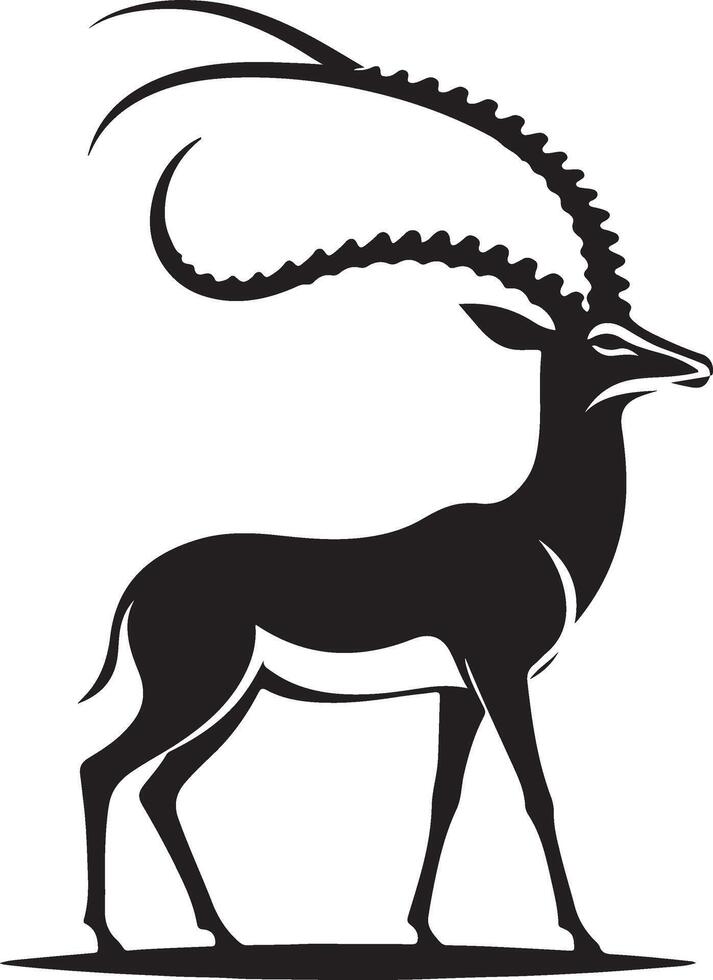 Gazelle design silhouette art work EPS file, Generator AI vector