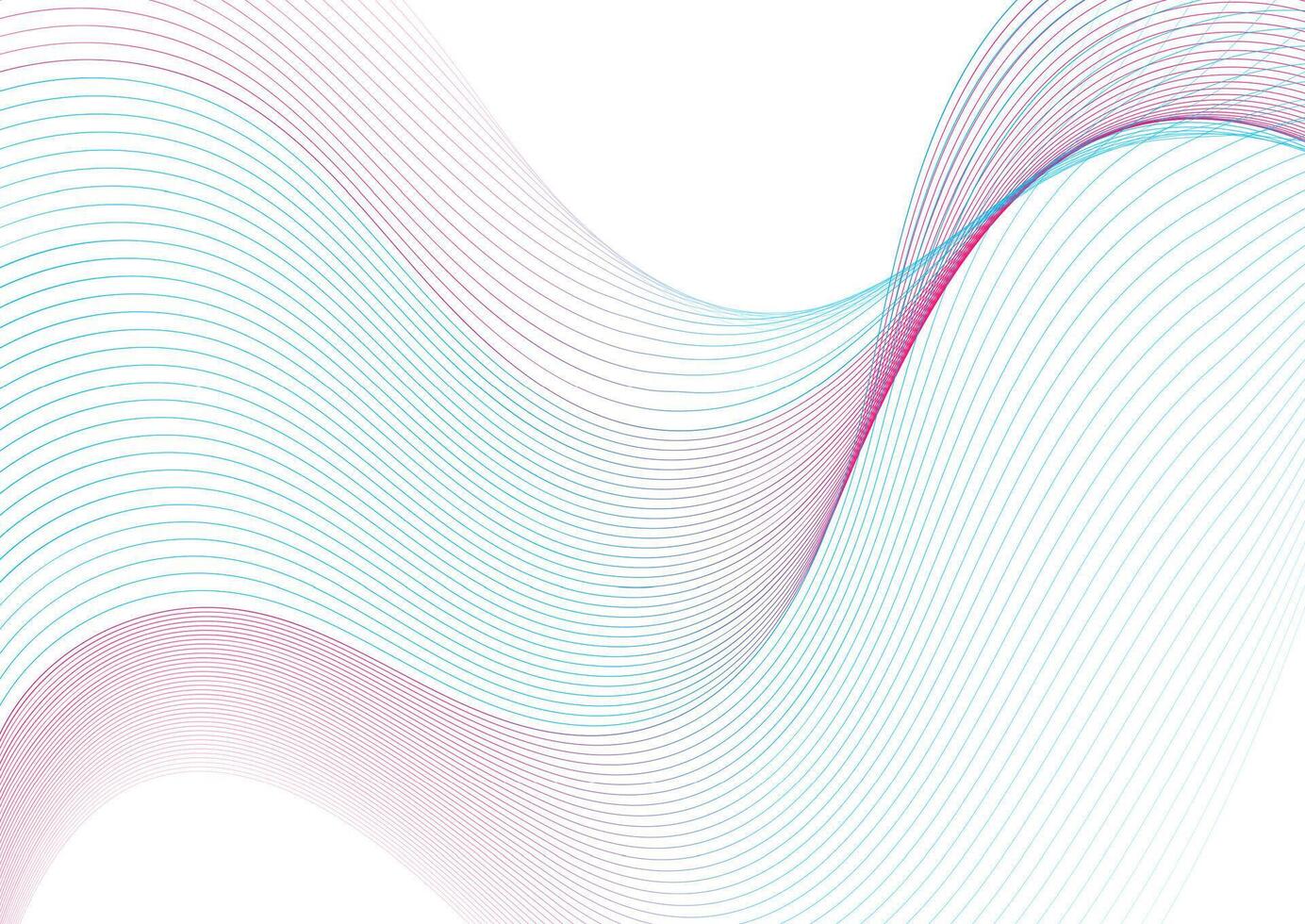 Blue pink minimal wavy lines abstract futuristic tech background vector