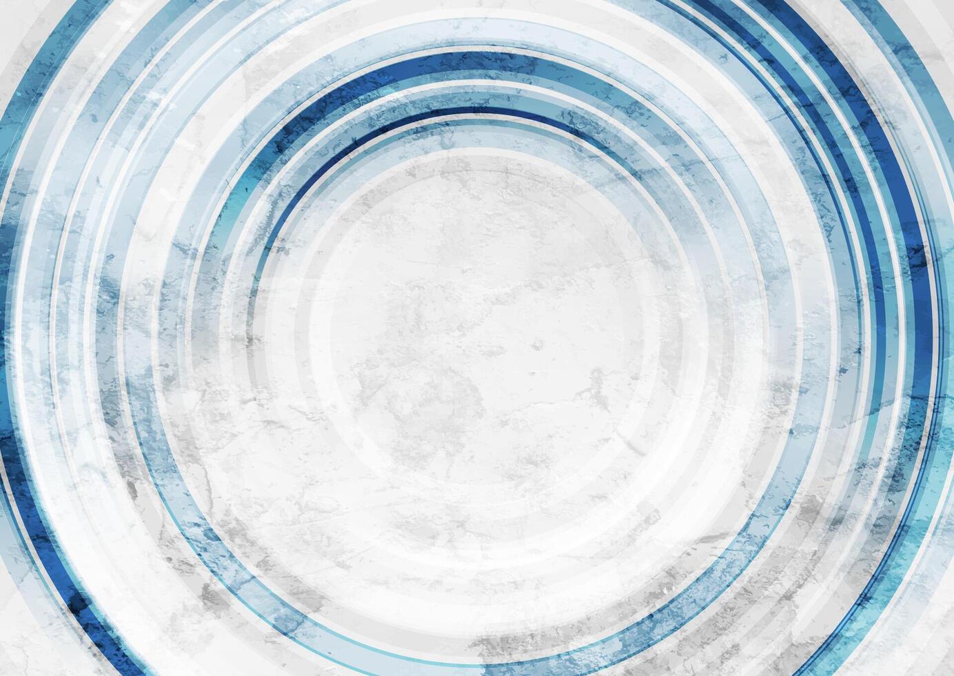 Blue and grey grunge circles abstract background vector