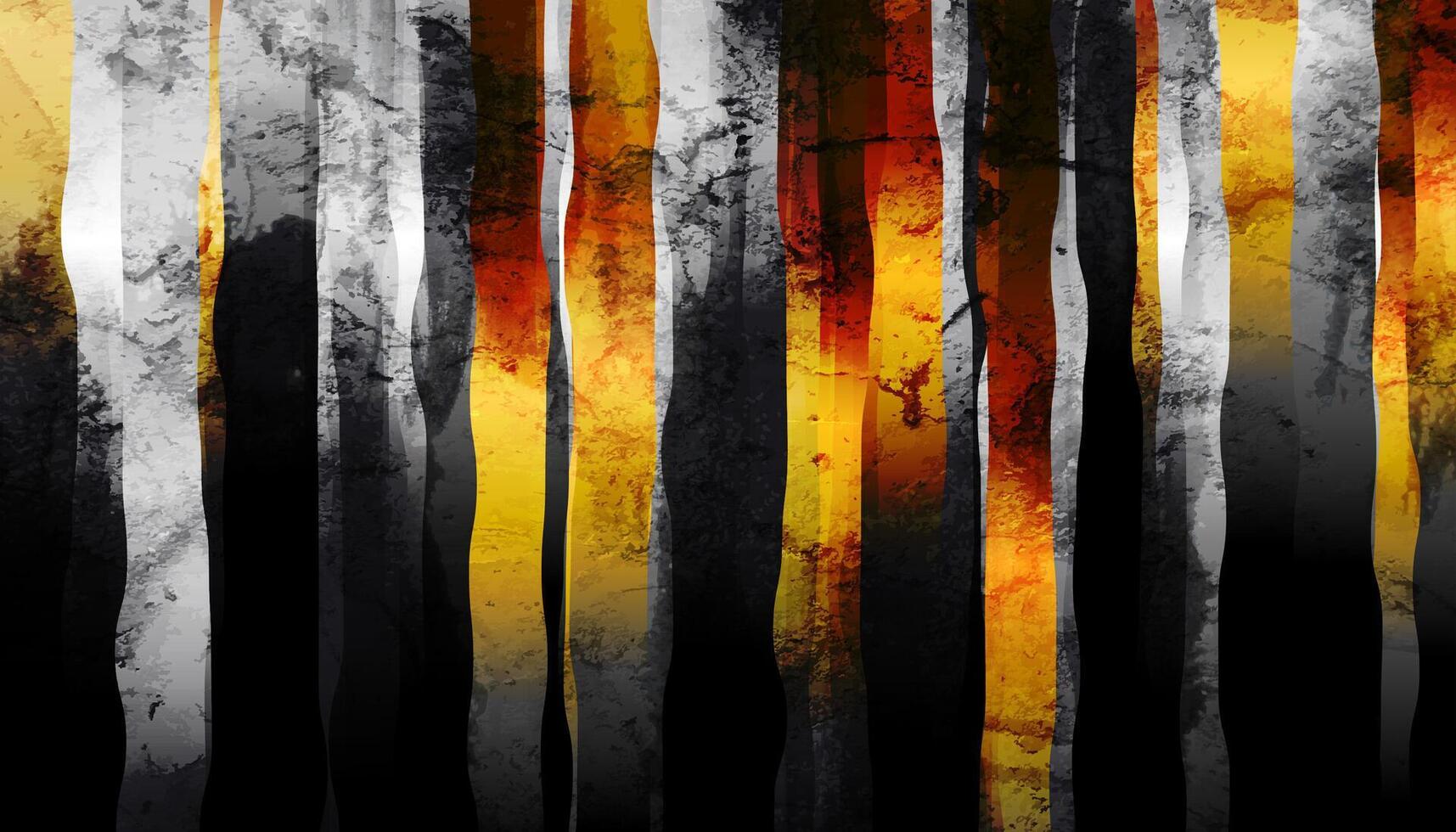 Orange, grey and black stripes abstract tech grunge background vector