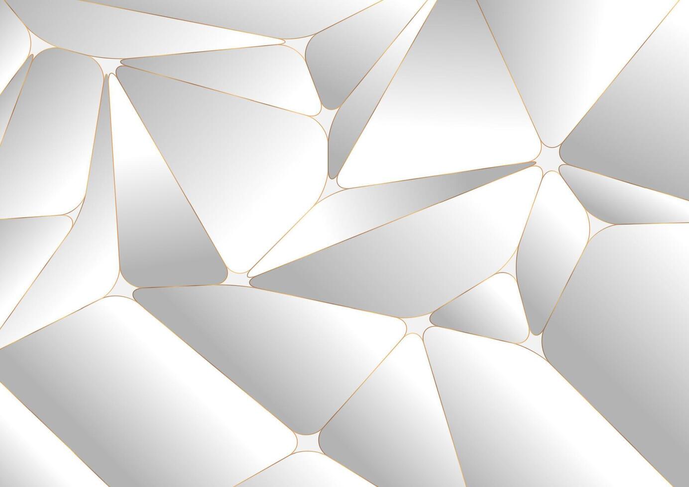 Grey and golden tech abstract low poly background vector