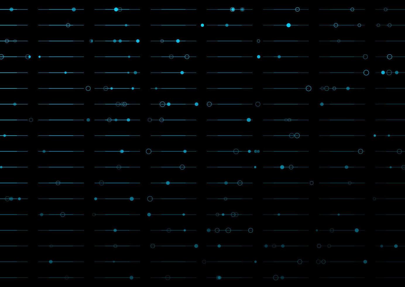 Hi-tech blue dotted lines on black background, futuristic modern design vector