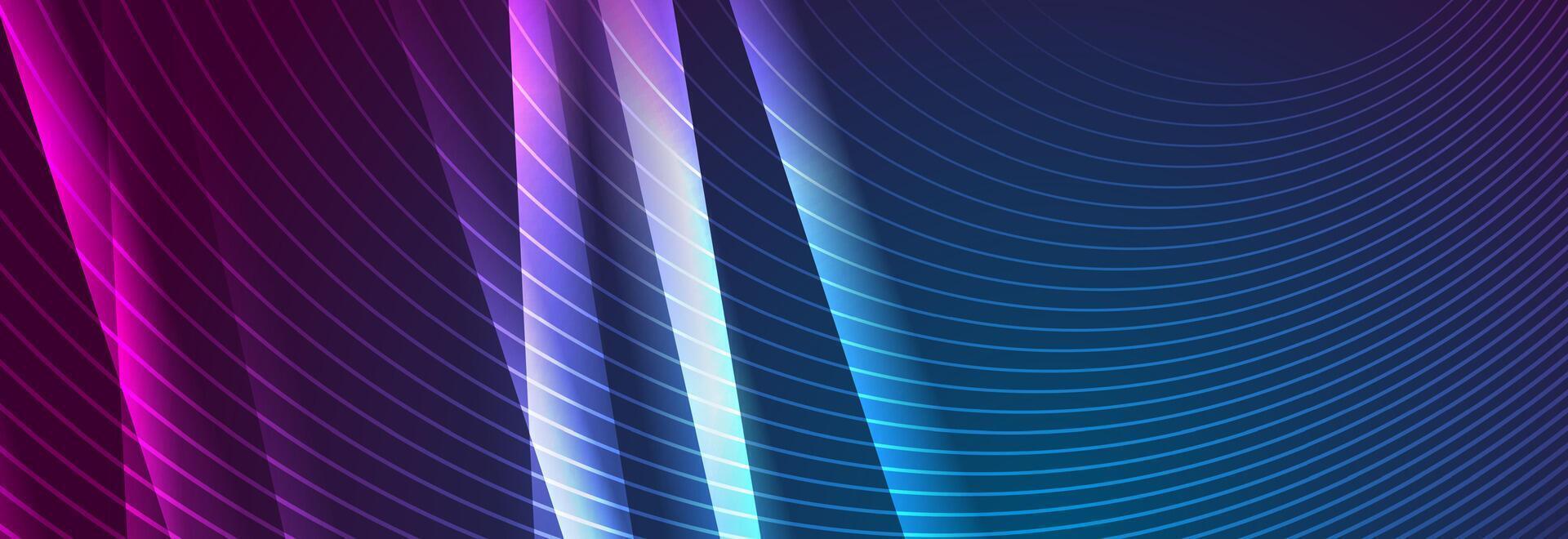 Shiny glowing abstract background with wavy lines vector