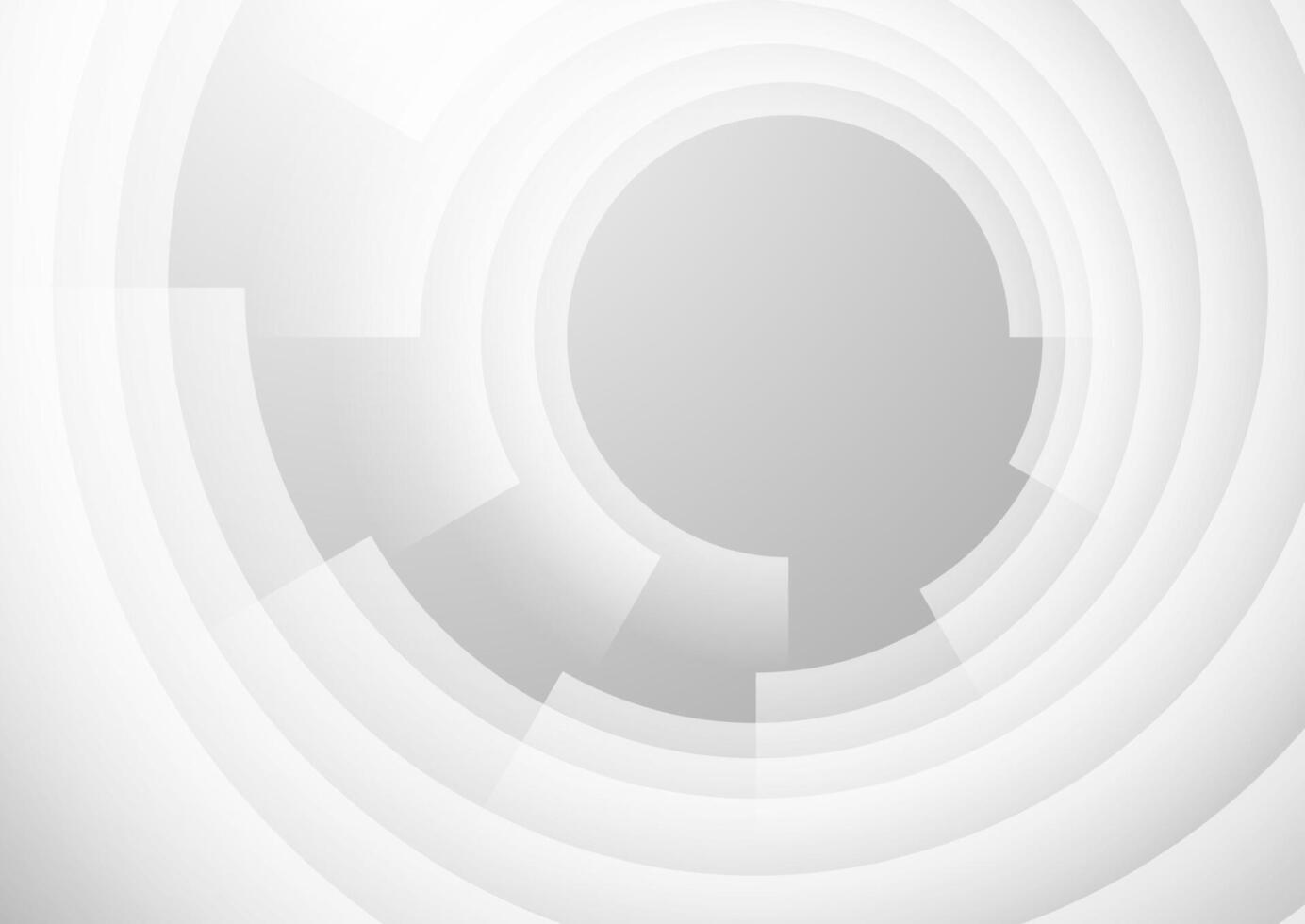 Grey white geometric tech abstract concept background vector