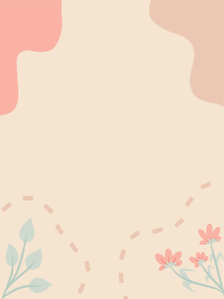 Abstract Decorative Background With pastel color and floral ornament vector