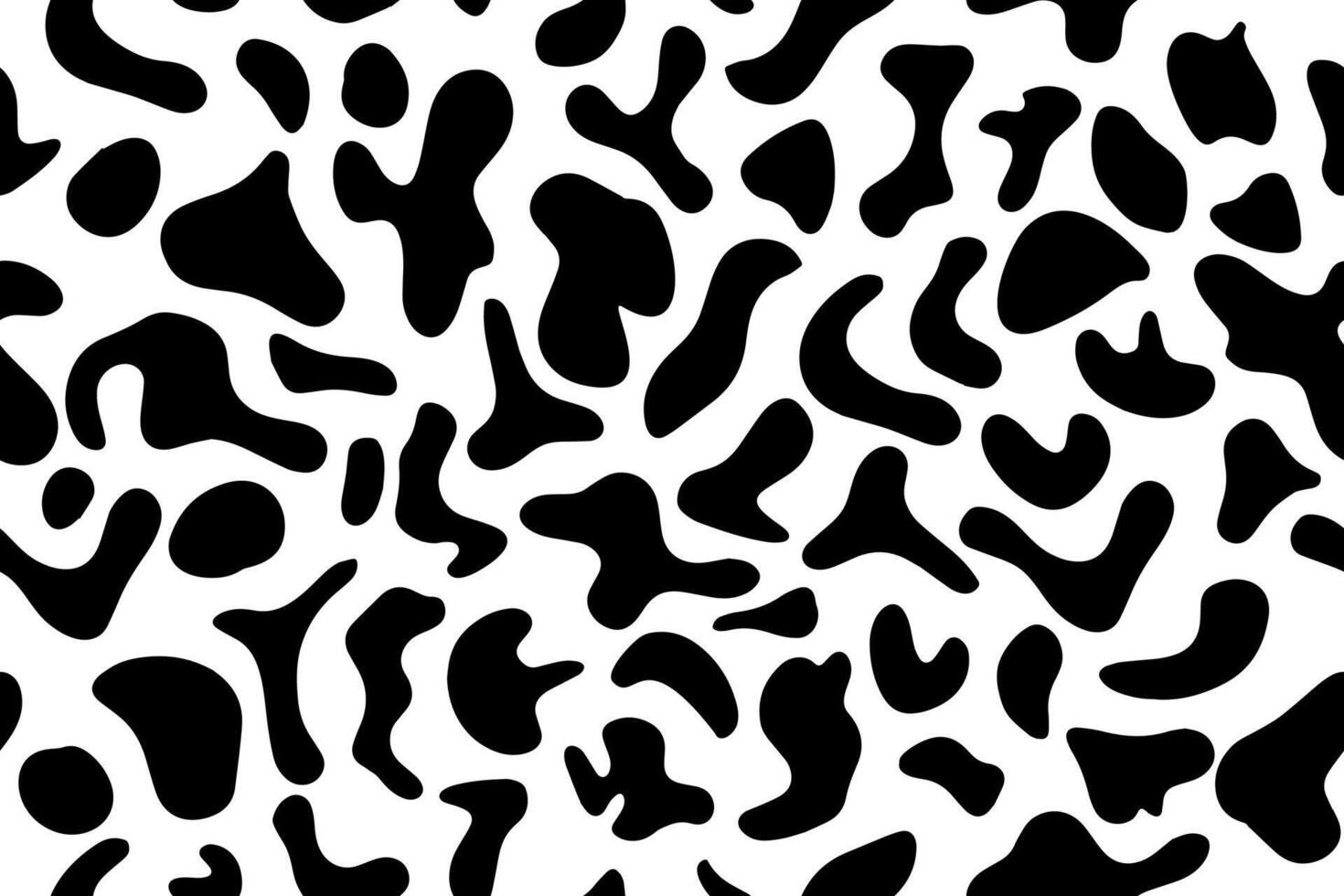 Seamless pattern of black spots of organic liquid. Abstract spots. Flat design, . illustration vector