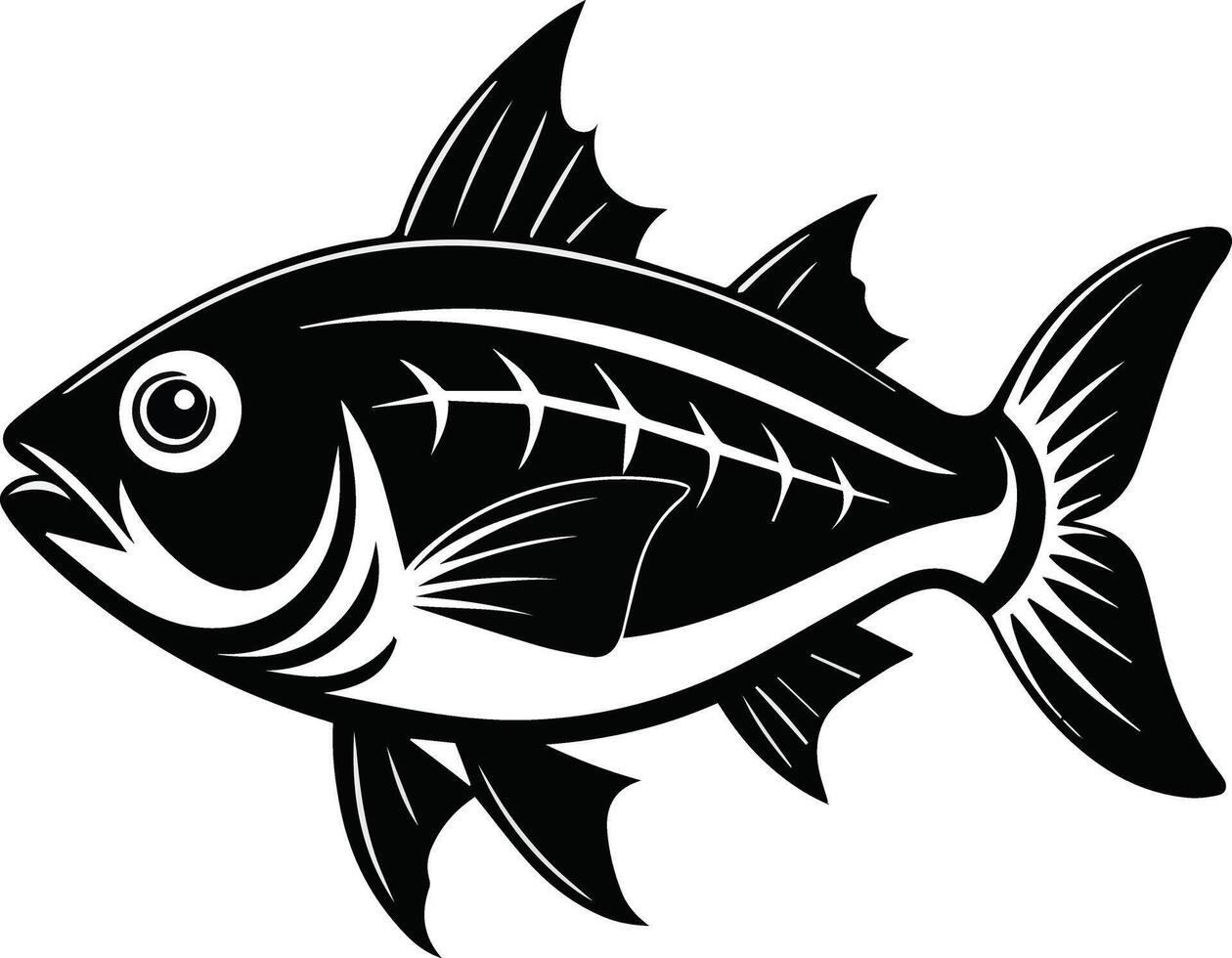 Fish Style Silhouette vector