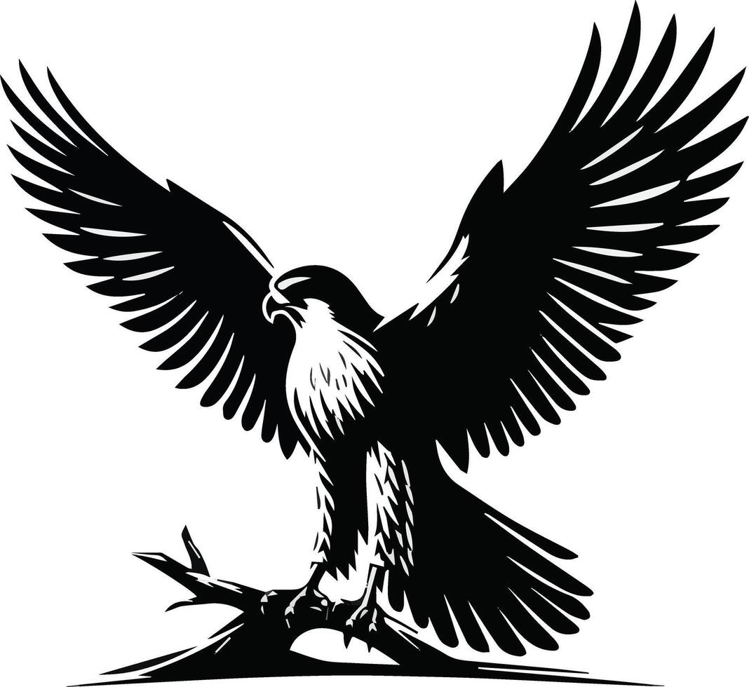 Falcon silhouette art illustration vector