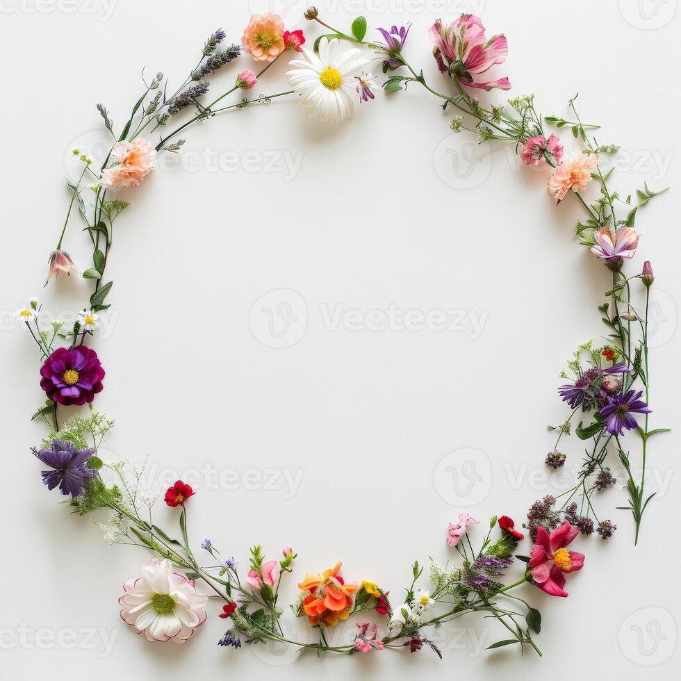 A minimalist floral arrangement with a white background photo