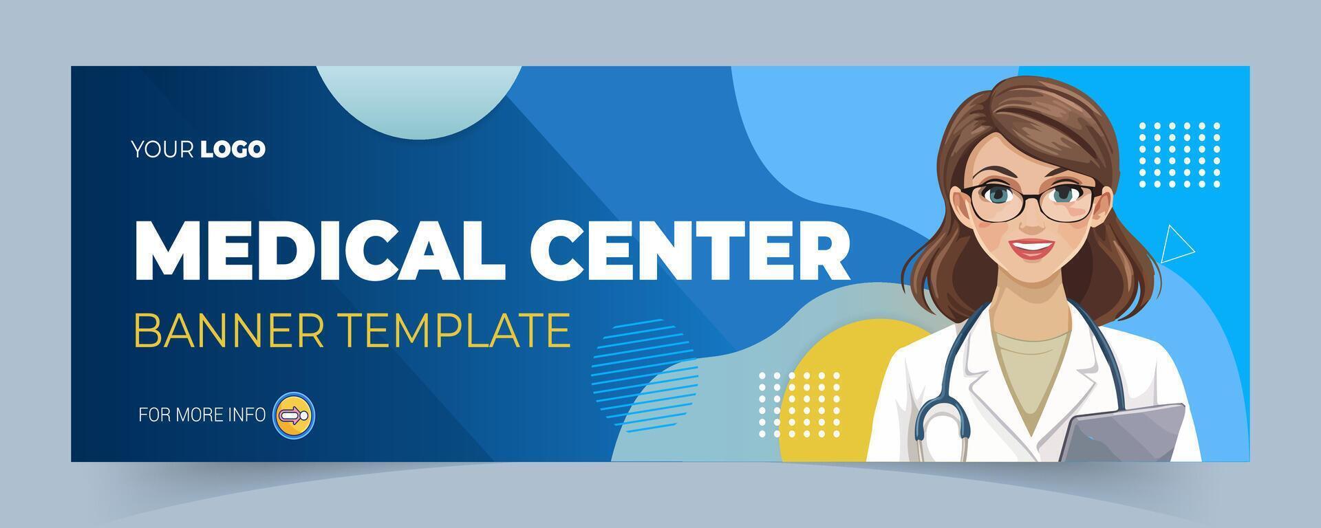 medical center banner template vector