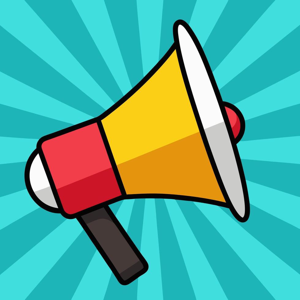 A Simple illustration of a megaphone icon vector