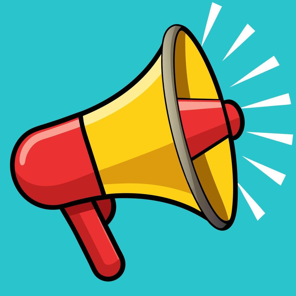 A Simple illustration of a megaphone icon vector