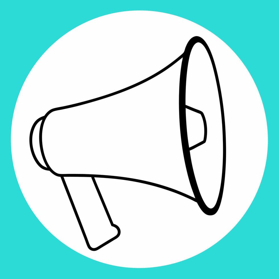 A Simple illustration of a megaphone icon vector