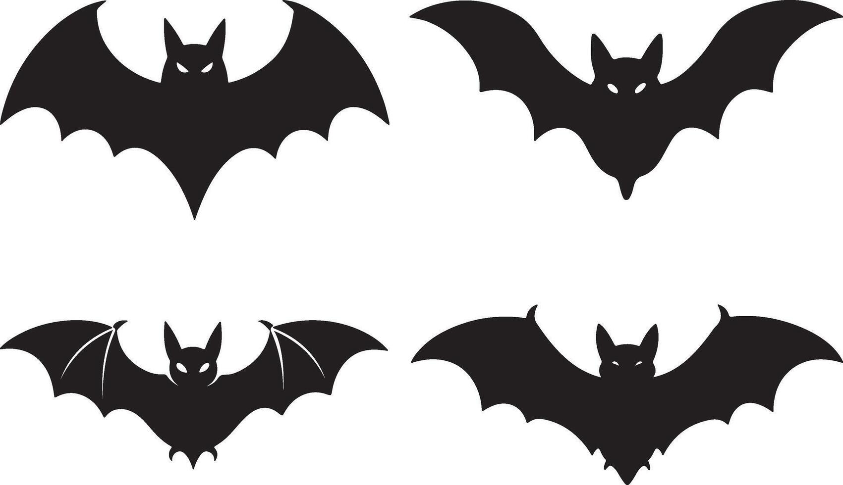 Hallowing bat silhouette image. vector