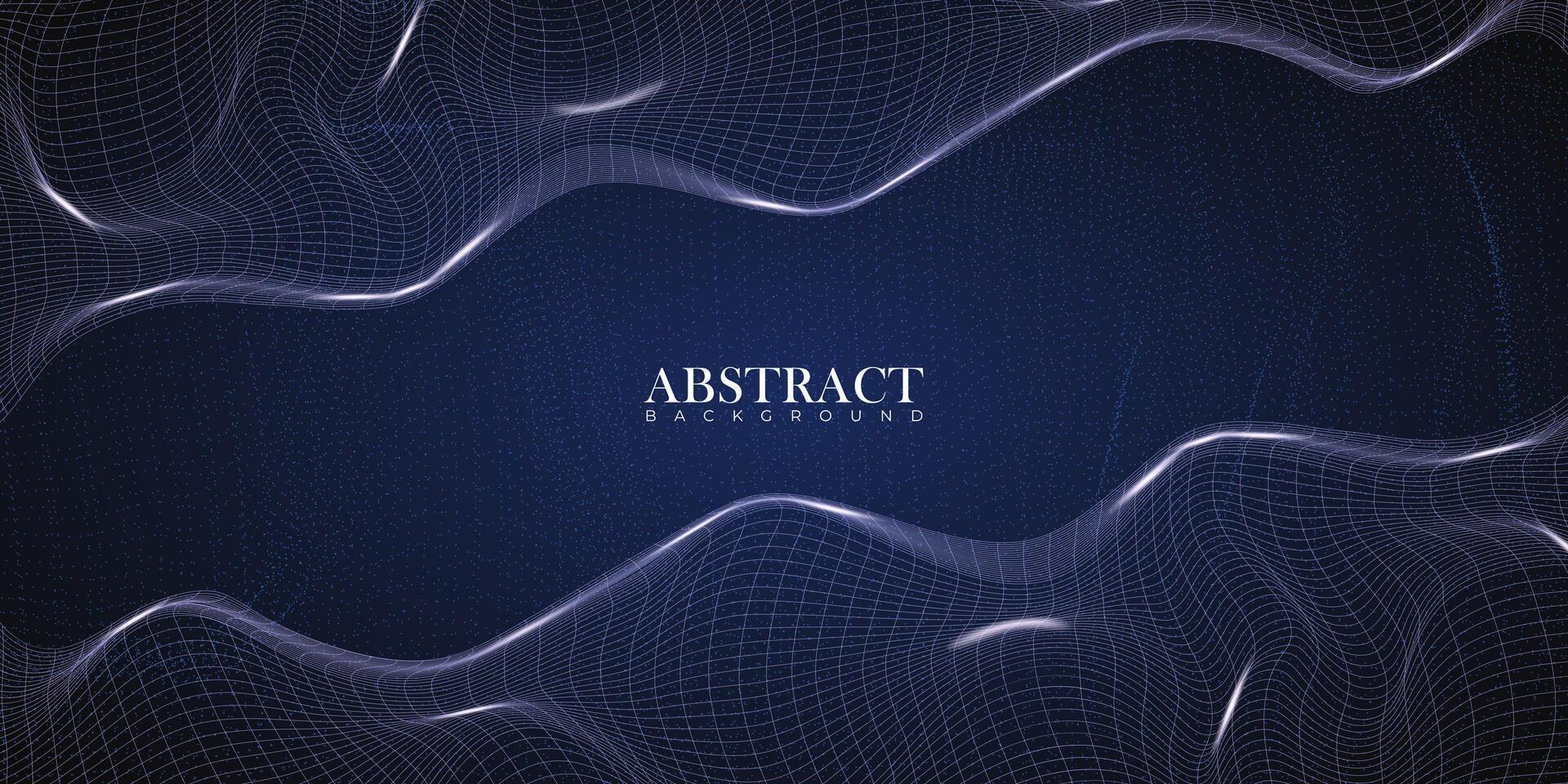 Soothing Blue Abstract Background with Waves and Dots vector