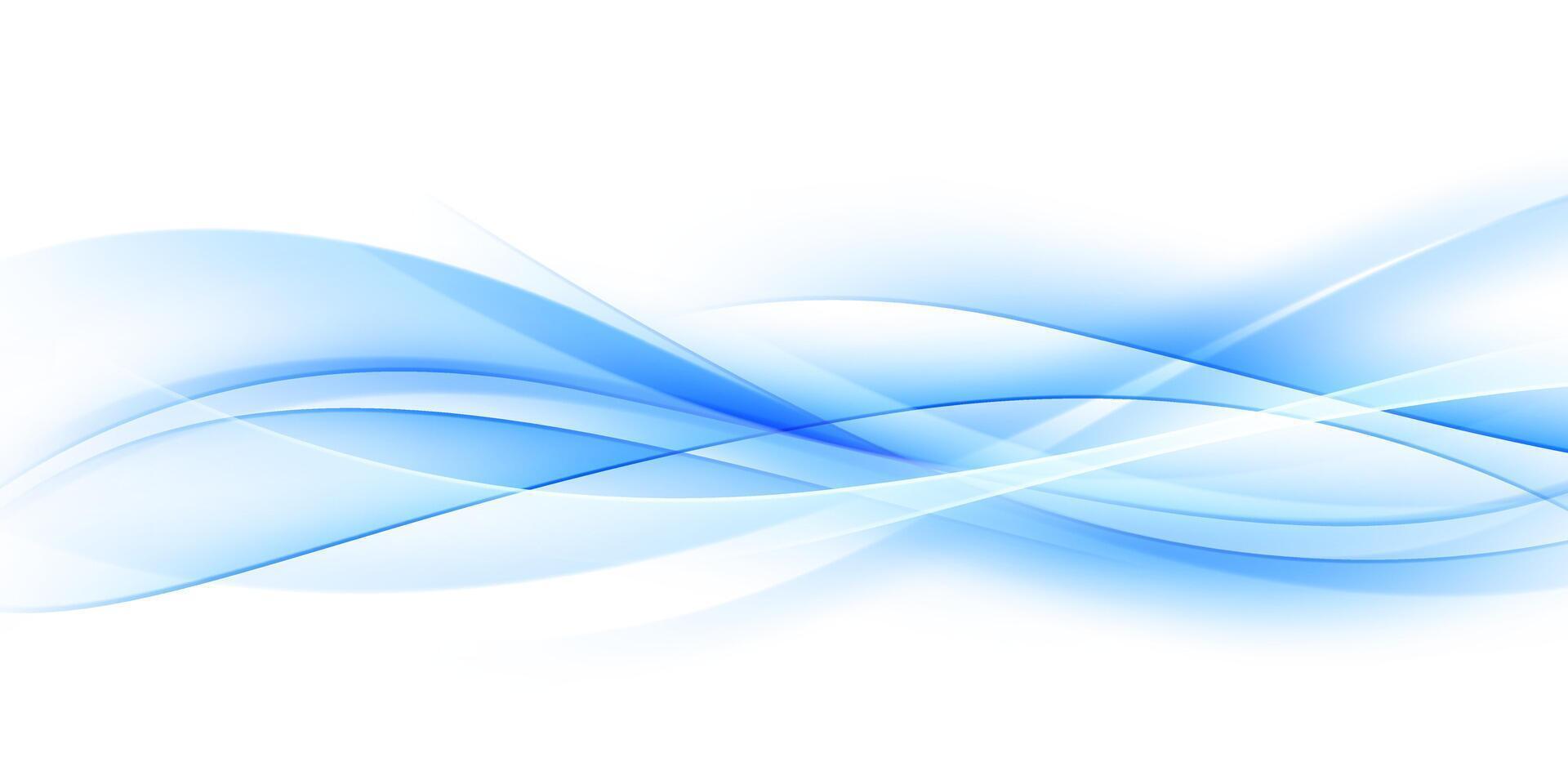 Blue waves abstract background, modern design, illustration vector