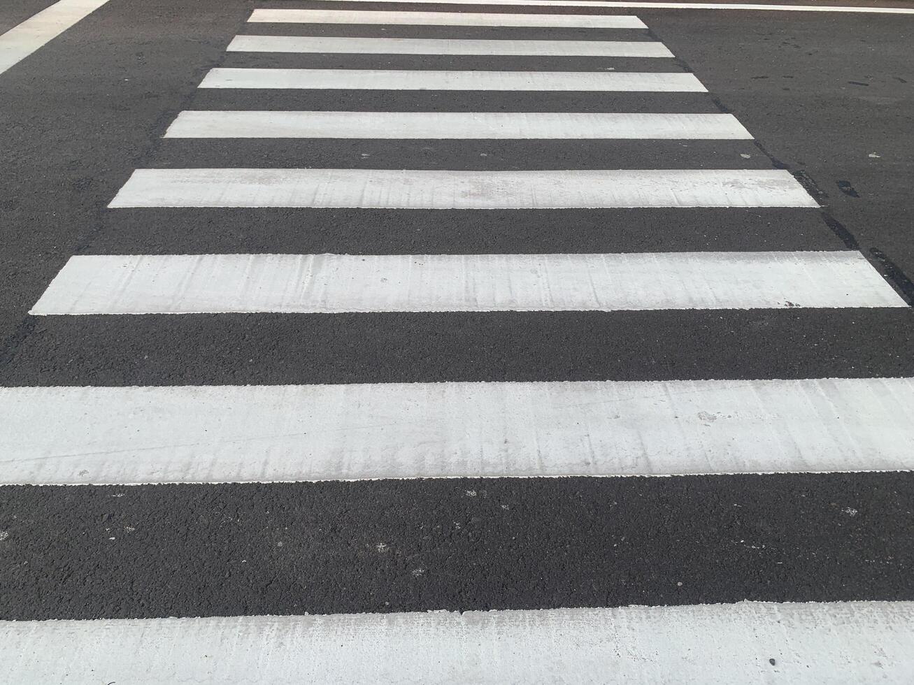 A Crosswalk zebra cross. photo
