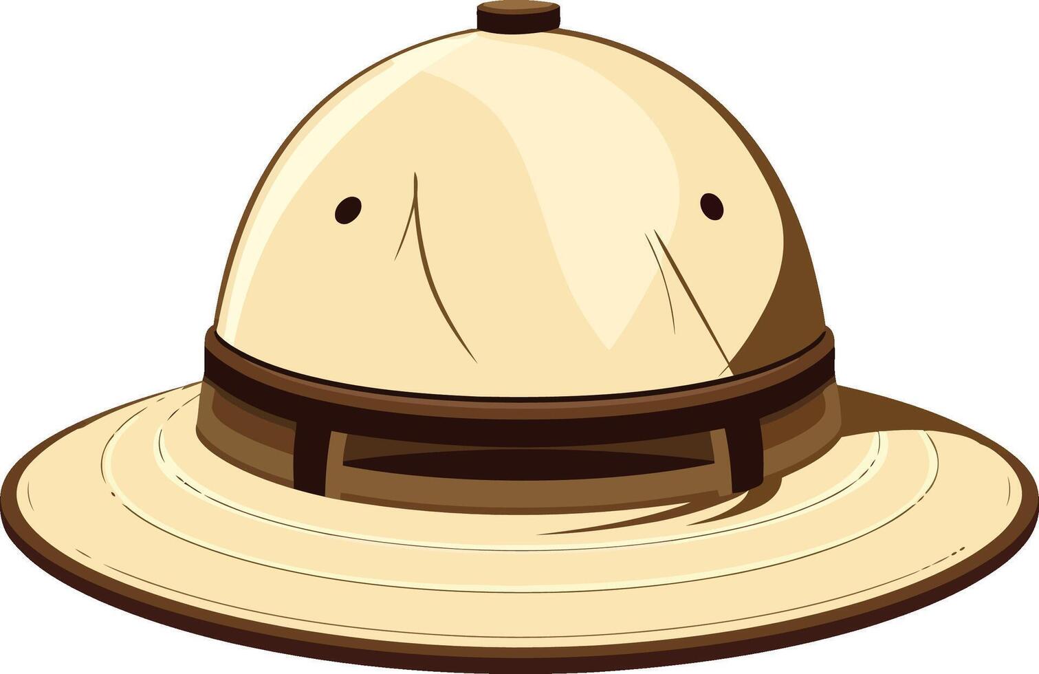 Pith Helmet Illustration in Flat Design on White Background vector