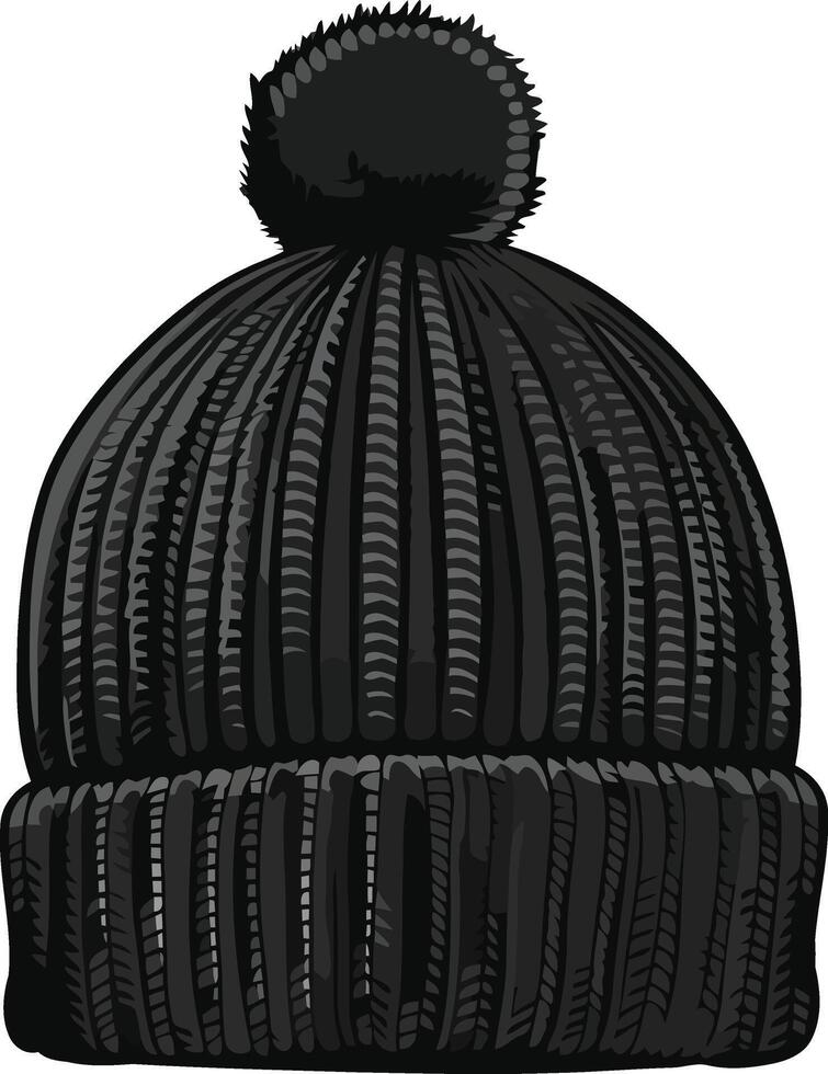 Woolen Cap Isolated on White Background vector