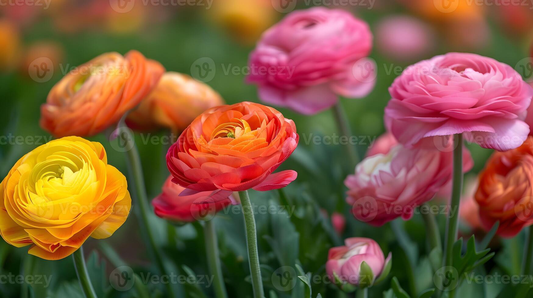 red and yellow tulips , soft gradient of petal colors photo