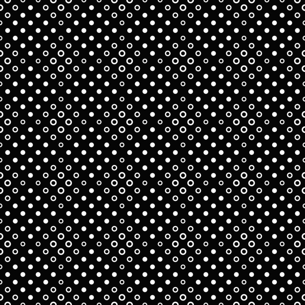 Geometrical black and white seamless circle pattern background vector