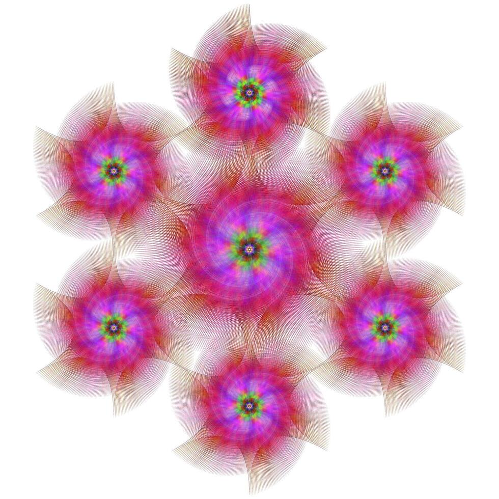 Geometric fractal star design vector
