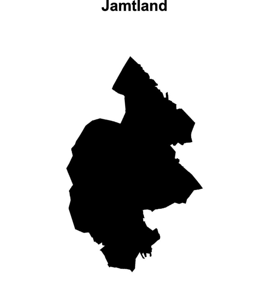 Jamtland outline map vector