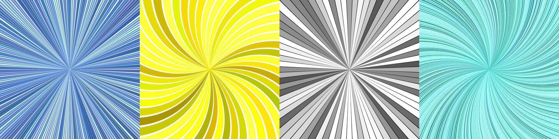 Abstract geometric ray burst background set vector