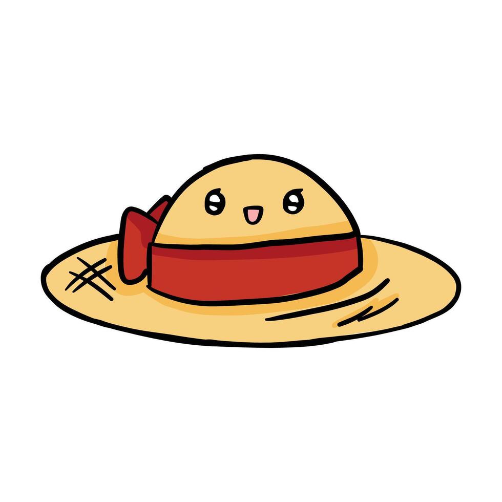 cute kawaii hat cartoon illustration vector