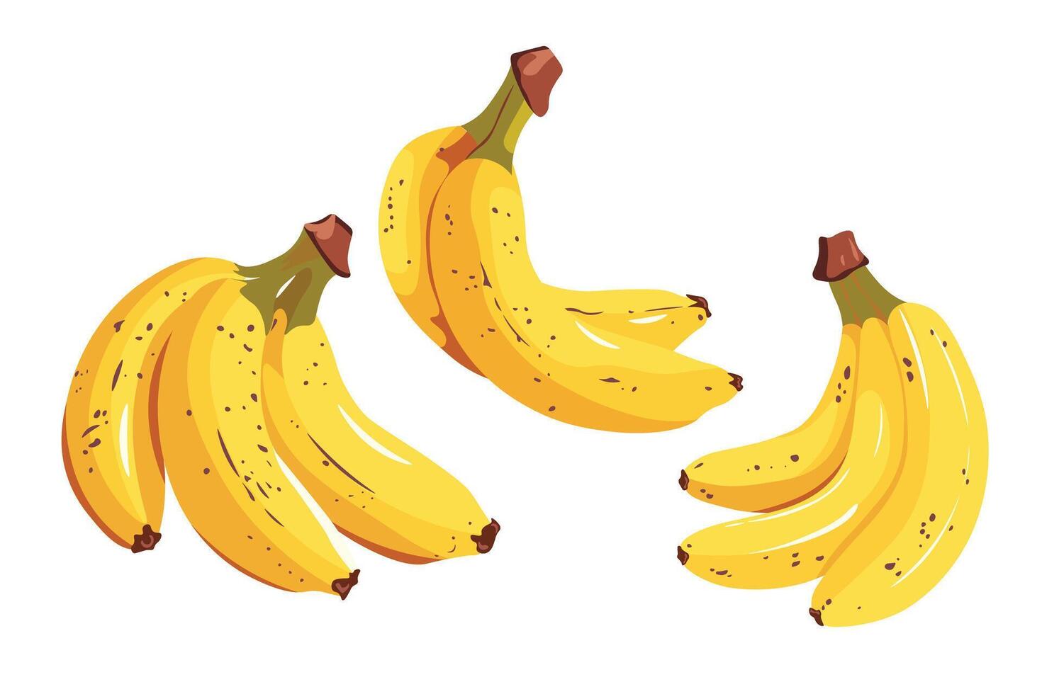 Banana clipart. Juicy and bright summer fruit. vector