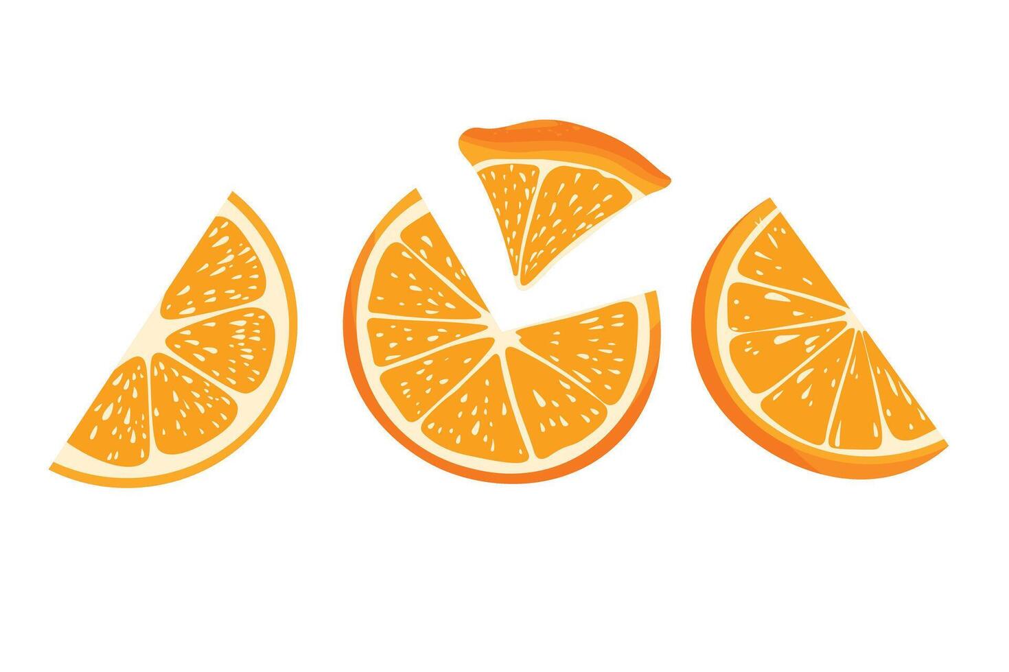 Doodle clipart. Bright and juicy orange. Easy to change color. vector