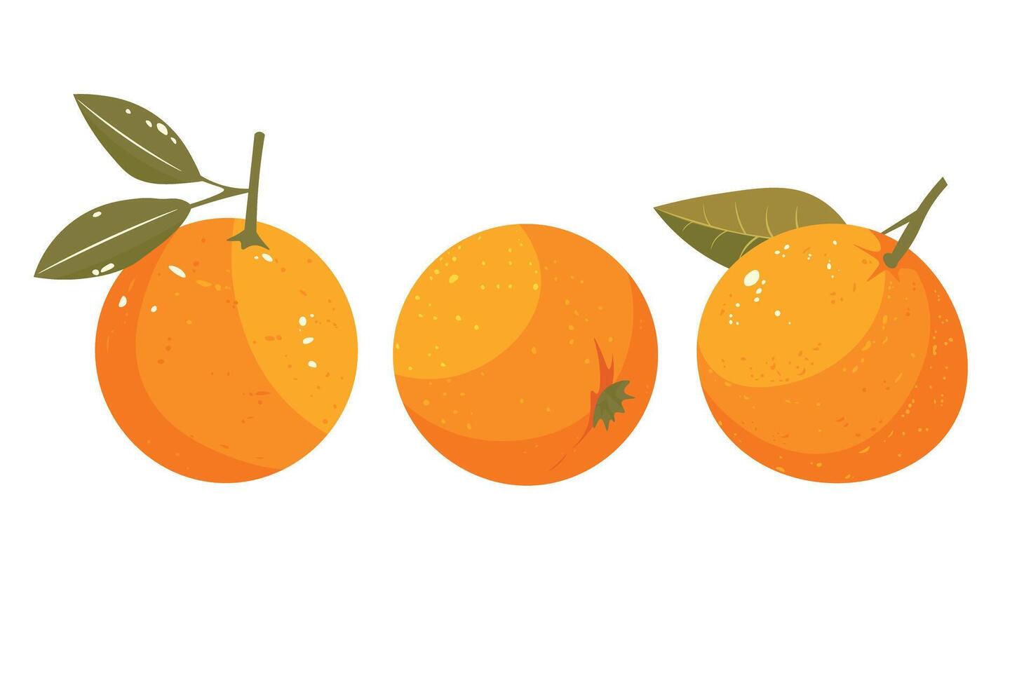 Doodle clipart. Bright and juicy orange. Easy to change color. vector