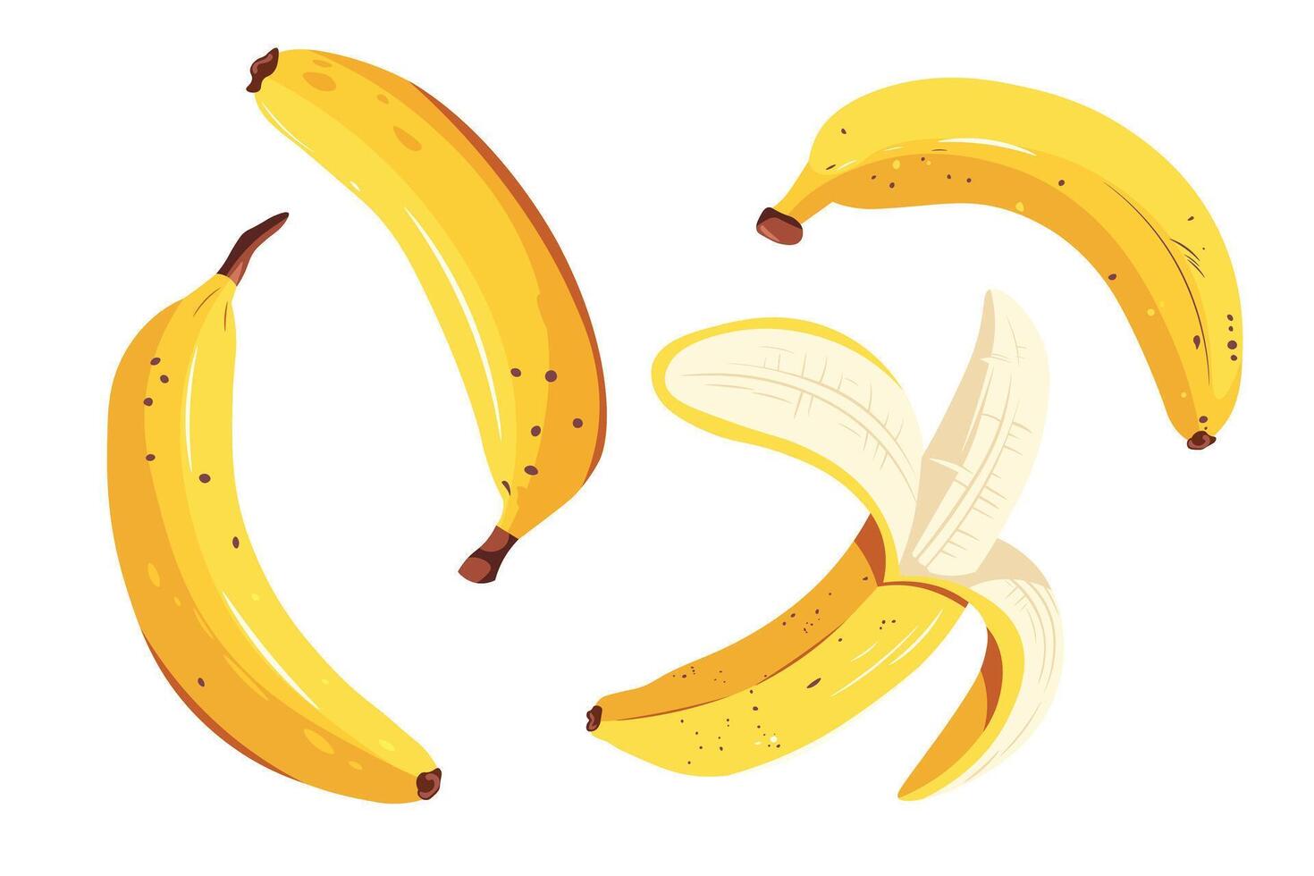 Banana clipart. Juicy and bright summer fruit. vector