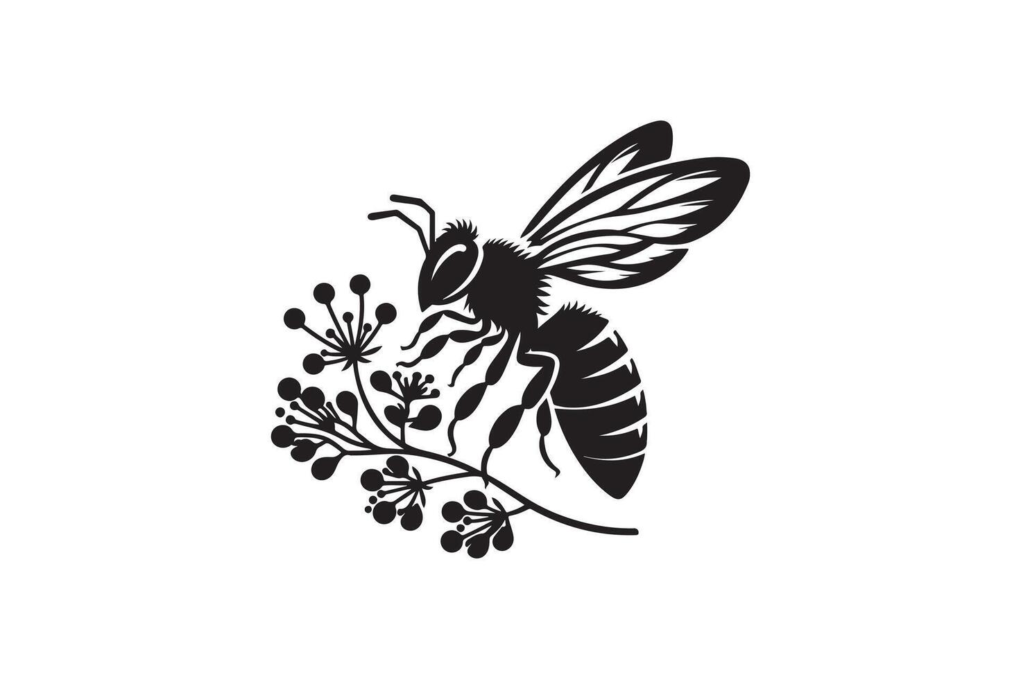 Bee style white white Background vector