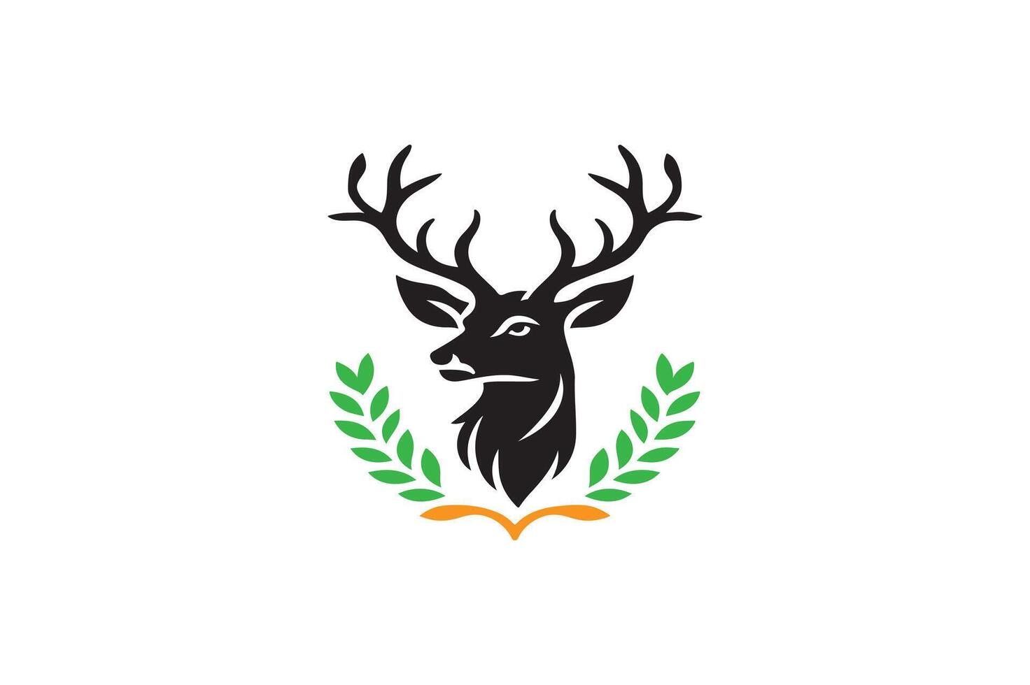 Deer style white white Background vector