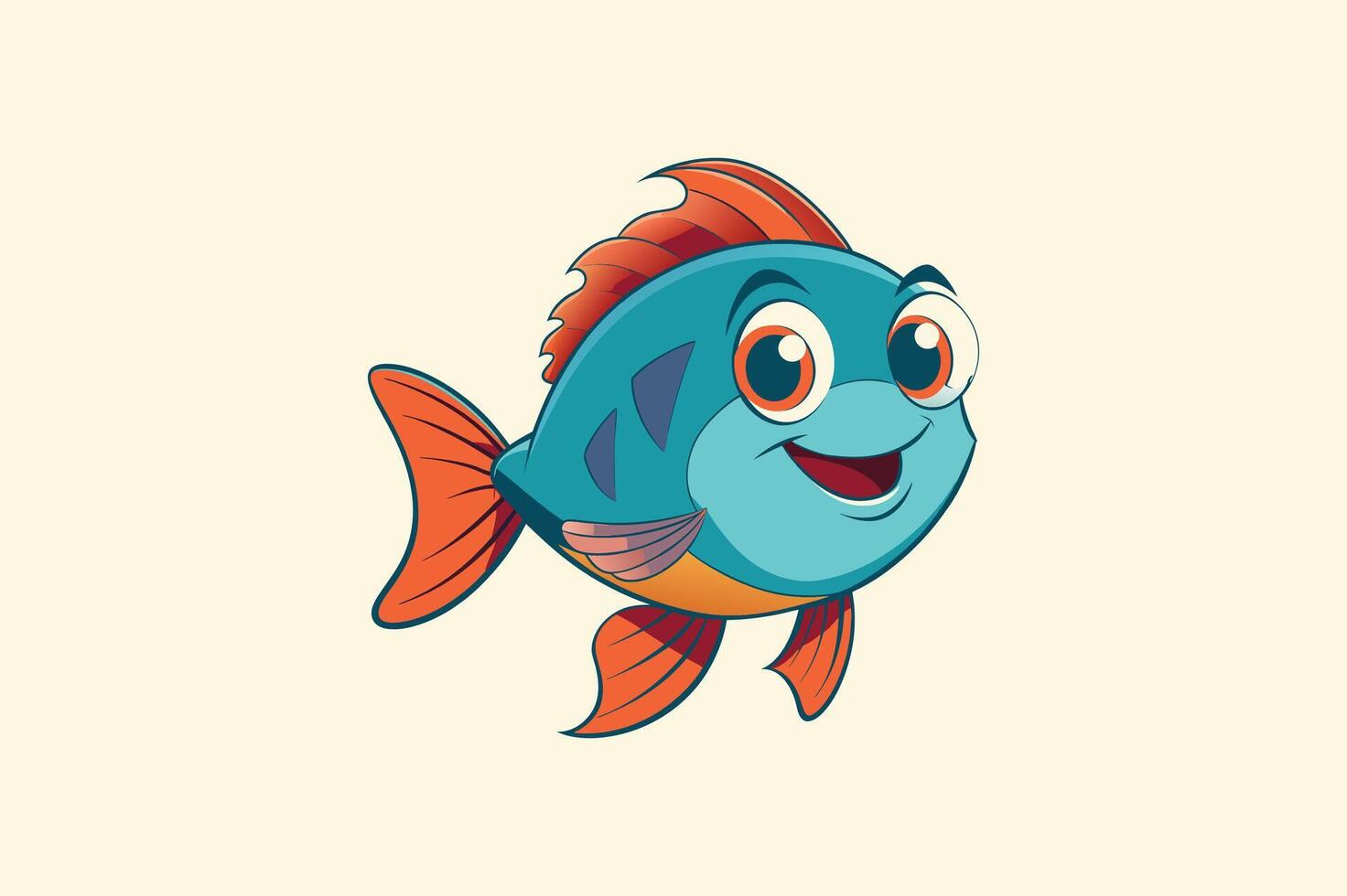 Fish style white white Background vector