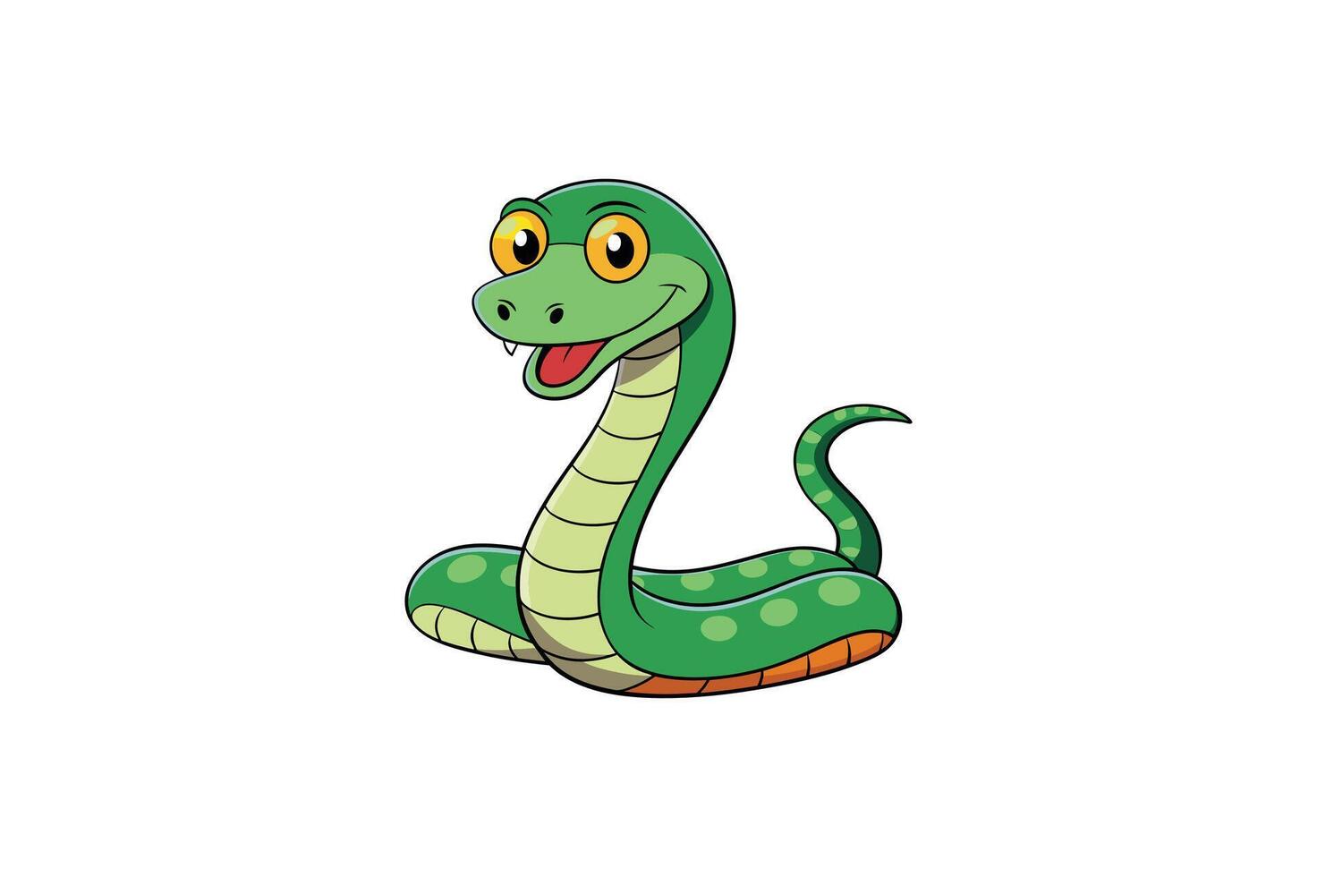 Snake style white white background vector