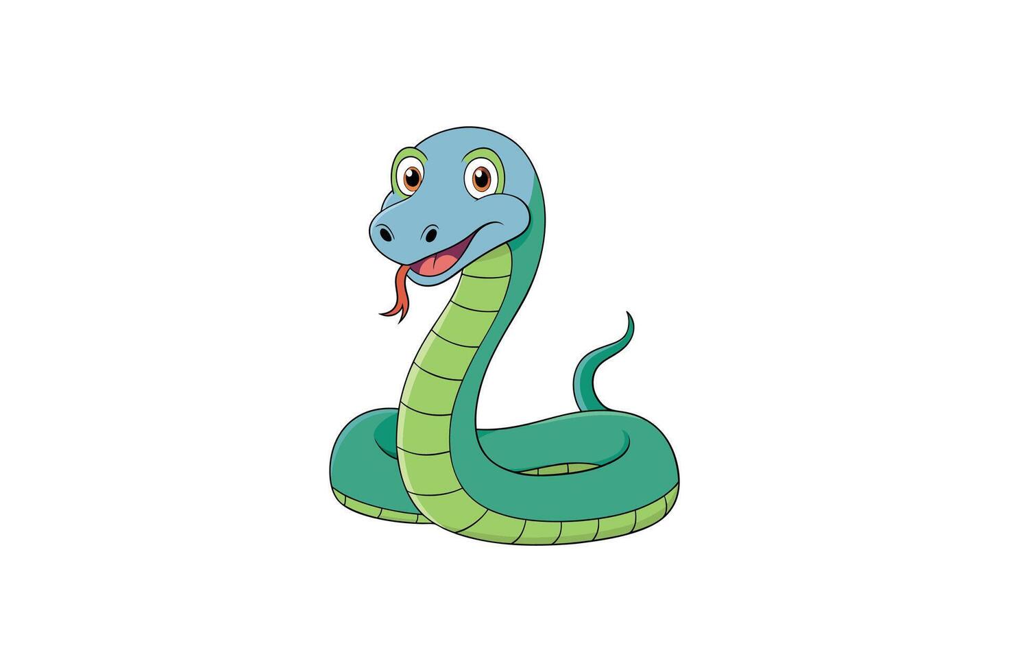 Snake style white white background vector